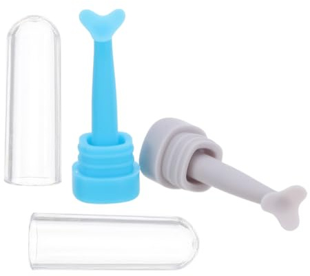 Healvian 2pcs Contact Lens Inserter Remover, Silicone Contact Lens Remover Tool with Storage Box, 4.00x1.30x1.30cm, for Monthly and Daily Lenses, Travel and Daily Use