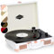 Auna Giradischi con Casse Stereo per Dischi in Vinile, Lettore Vinile a 3 Velocità di Riproduzione, Giradischi Vinili Vintage Portatile con Jack per Cuffie, Gira Dischi per Vinile con Porta USB, AUX