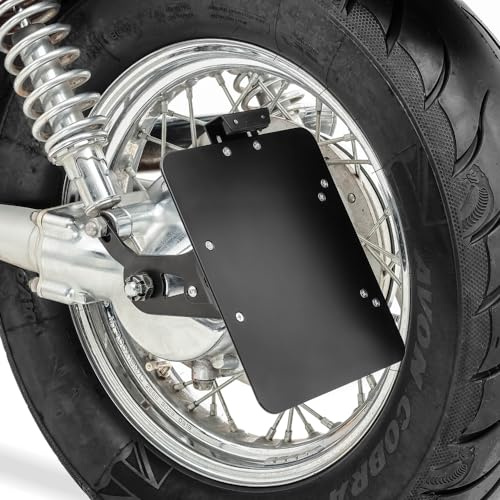 Seitlicher Kennzeichenhalter Kompatibel mit Yamaha XV 535/1100 Virago Craftride schwarz