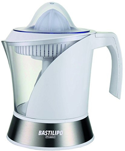 Bastilipo - Exprimidor de 40W con jarra de 1 litro, color blanco/acero, modelo EX-40B