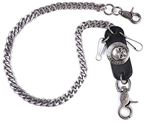 ZOYLINK Jeans kette Hosenketten Gürtel Geldbeutel Kette Taschenkette Hip Hop Punk Jeanskette Schlüsselkette Skelettkopf Deko-Kette Gothic Accessoires für Eboy Egirl Frauen Männer