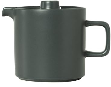 blomus Teekanne -PILAR- hochwertige Teekanne aus Keramik für Tee und Teebeutel 1 Liter (Pewter)