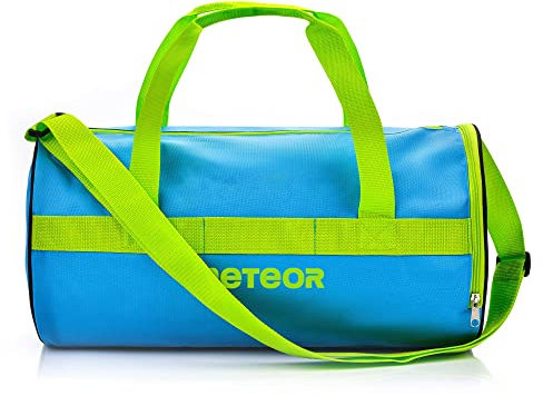 meteor Sporttasche Kinder 25L runde Tasche Gym Tasche Herren schwimmtasche Reisetasche Urlaubstasche klein Fitnesstasche Damen Riementasche Kindertaschen Schule-Taschen turntasche Jungen