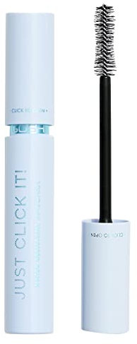 GOSH Just Click It! wasserresistenter Mascara für extra Länge & maximales Volumen I vegan, parfümfrei, allergiezertifiziert & schweißfest I mit innovativem Klick-Verschluss I 001 Extreme Black