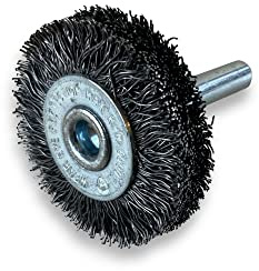 Kibros Brosse circulaire tige Ø 38 mm acier dur 12 mm | Fil acier dur Ø 0,30 mm, 2 rang(s), tige Ø 38 mm, pour perceuse ou visseuse à mandrin.
