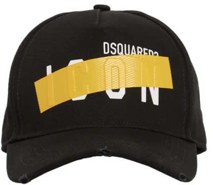 DSQUARED2 Hidden Swipe Tape Icon Baseballcap Cap Kappe Basebalkappe Hat Hut Black