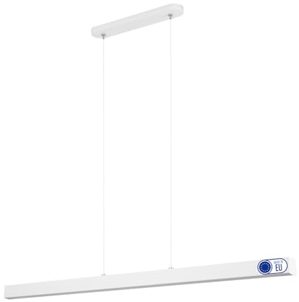 alfalux Hängelampe Hängeleuchte - Deckenlampe aus Metall - 96 cm - LED Lampe - Neutralweiß - Weiß - WI96LED-4K-WEIß