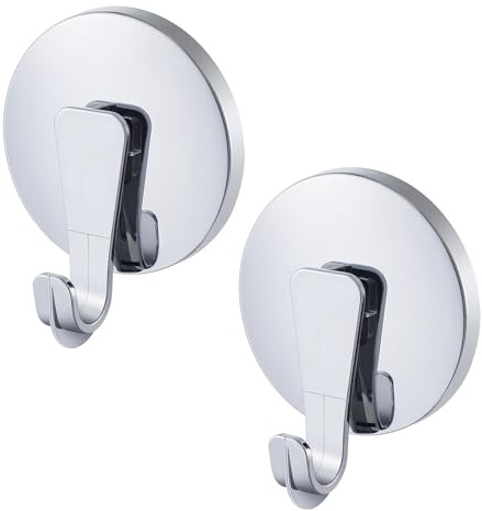 YOHOM Saugnapf Haken Bad Saughaken Ohne Bohren Saugnapfhaken Extra Stark Vakumm Handtuchhaken bis zu 3KG Saugnäpfe Duschhaken Kunststoffe Haken Saugnapf für Dusche Badezimmer Küche 2 Pcs