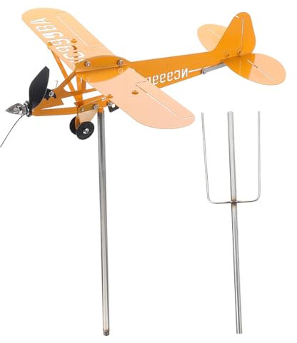 Flugzeug-wetterfahne Aus Eisen Gartenwindmühle Rotierend Wetterfahne Zum Aufstellen Im Außenbereich Sehr Langlebig Und Robust