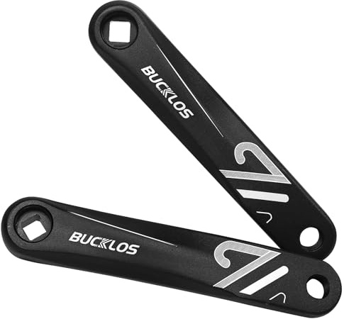 BUCKLOS Ebike Mountain Bike Square/Diamond/Hollow Crank Arm -152MM/170MM/175MM MTB Aluminum Bicycle CrankSet for Electric Bike/Road Bike/Commuter Bike/Exercise Bike/Fat Bike
