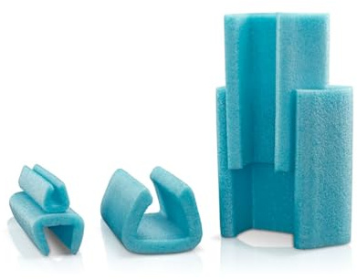 PE-Schaumfolienprofil Eckprofil Schaumprofil Eckenschutz Kantenschutz 100% Recyclingmaterial (Profil - Ufix-25 mm, 10, Meter)