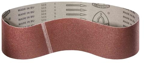 Nastro abrasivo Klingspor corindone | 75 x 780 mm - Grano 100 | 20 pezzi | per legno e metallo | supporto in tessuto semi-flessibile resistente allo strappo | nastri abrasivi professionali