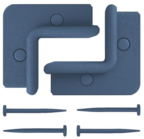 FlexiBorder 2 x 90 Grad Außenecke Grau – Gummierte Rasenkante – Gartenumrandung für Rasenflächen – Gehwege und Blumenbeete