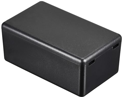 TOP-VIGOR Mini-Abzweigdose, staubdicht, ABS-Kunststoff, Projektboxen für DIY-Elektronikprojekte, Innen-Powermodul-Koffer, Instrumentenkoffer, Schwarz, 3 Stück