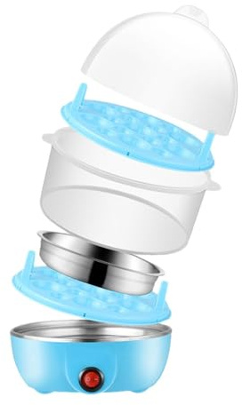 Scaldauova | Macchina elettrica per cottura a vapore per uova Gadget Creazione di uova di sicurezza con spegnimento automatico, riscaldamento per dormitorio su una piastra riscaldante in acciaio