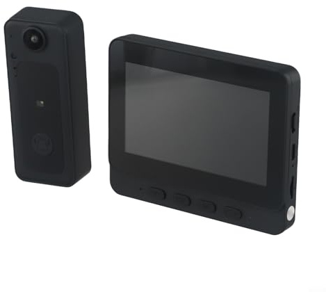 Videocitofono wireless da 4,3 pollici con schermo, citofono bidirezionale grandangolare a 170°, non richiede Wi-Fi, unità display per interni per la sicurezza domestica