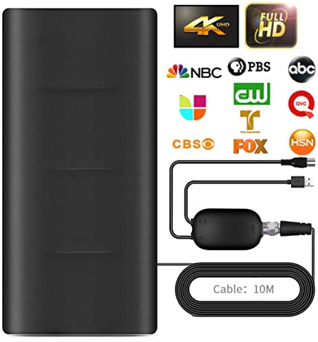 2025 Potente Antena de TV para Interiores y Exteriores, Rango de Recepción de 600KM Antena HDTV Digital, Compatible con 4K 1080p Todos los Televisores Inteligentes, 10M Desmontable Cable Coaxial