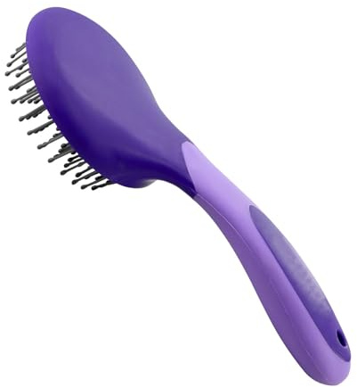 Horse Mane And Tail Brush – Professional Grooming Comb | Humanized Handle, Non-Slip Grip, Soft Bristles, Gentle Massage, Detangling Brush, Mane & Tail Care, And Horse Use, Pet Grooming Tool, Stab