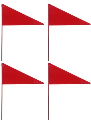 GALPADA 4 pezzi Bandiere Triangolari da Giardino in Ferro Segna Irrigatori Esterni Colori Vivaci per Facile Individuazione per Marcatura Prati e Sistemi di Irrigazione