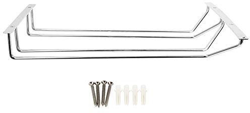 Segrehy Portabicchieri da vino in acciaio inossidabile 304 professionale per carichi pesanti, doppia, portabicchieri da appendere, per bar, sala da pranzo, 35 cm, capacità 20 kg