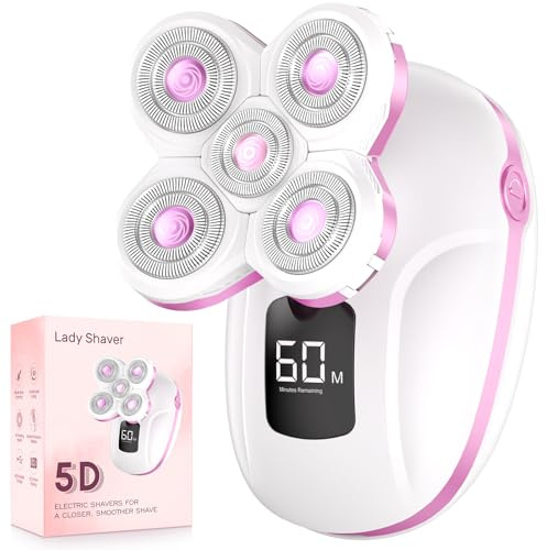 Lady Shaver for Women, Rotary Ladies Razor for Legs & Body Pink