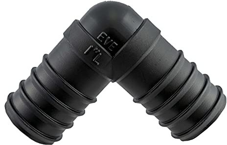 Cost Wise Elbow connector for use with 1 (25mm) internal hose such as garden pond pump/filter/waterfall corrugated flexible pipe (Elbow x1)