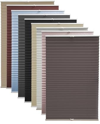 Deco4Me Plissee ohne Bohren (90 x 140 cm, Silber-Grau Crash) - Blickdicht, lichtdurchlässig, Keine Verdunkelung - Jalousien zum Klemmen - Faltrollos für Fenster