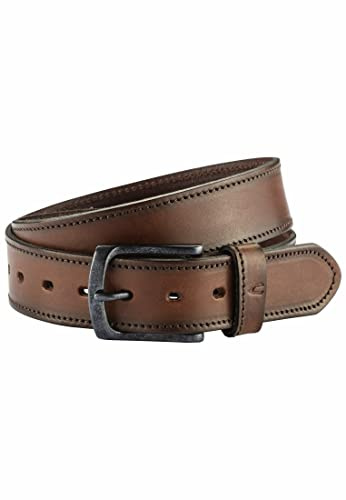 camel active Läderbälte 4 cm brett metallspänne konjak, konjak, L