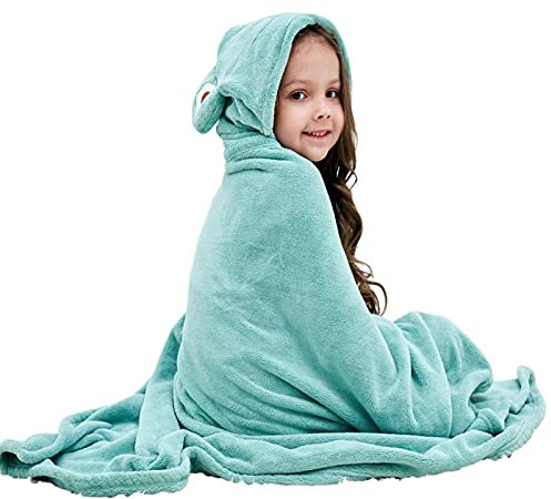Hilmocho Asciugamano da Bagno con Cappuccio Coperta per Bambini Bambino Calda Morbida Spessa Asciugamano Doccia da Spiaggia di Nuoto per Ragazzi Ragazze, 138x68CM