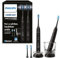 Philips Sonicare DiamondClean 9000 elektrische Zahnbürste, Doppelpack, Schallzahnbürste mit App, Drucksensor, 4 Putzmodi, 3 Intensitätsstufen, Ladeglas, schwarz, Modell HX9914/63