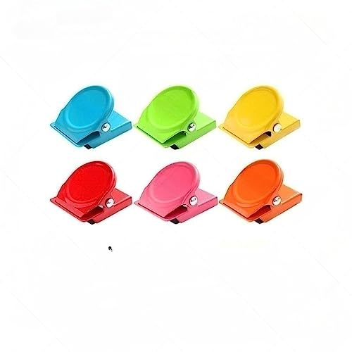 6 Stücke Multi Farbe Magnetische Metall Klammer, Kühlschrank Whiteboard Wand Magnetische Memo Hinweis Clip