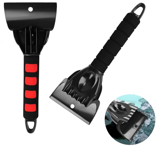 RUNEAY Eiskratzer Auto,2 Stück Scheibenkratzer Auto Winter Schnee und Frost Entfernung Eiskratzer Tragbar Schneekratzer Schneeräumwerkzeug für Autos Auto Zubehör