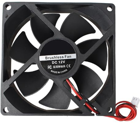 Jopto Mini ventola di raffreddamento silenziosa senza spazzole 92 x 92 x 25 mm 9225 DC 12 V doppio cuscinetto a sfera con terminale a 2 pin compatibile con stampante 3D PC CPU custodie per computer
