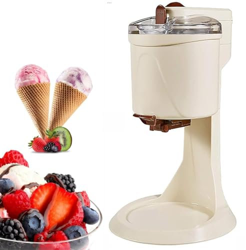 GYQSSD Soft Serve Ice Cream Machine, Fully Automatic Mini Fruit Ice Cream Machine, Yogurt Mr Whippy Ice Cream Makers For Home DIY Kitchen, Simple One Push Operation
