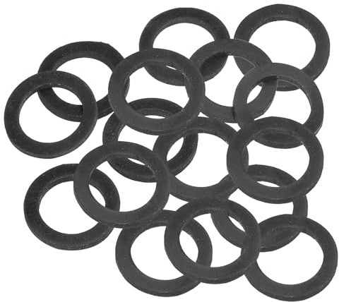 PATIKIL 16pz Rondelle Piatte in Gomma M20, Rondella Piatta 20mm ID x 30mm OD x 3mm Spessore Anello Tenuta Separatore Guarnizione per Tubo Rubinetto Tubo Acqua Bullone Fissaggio, Nero