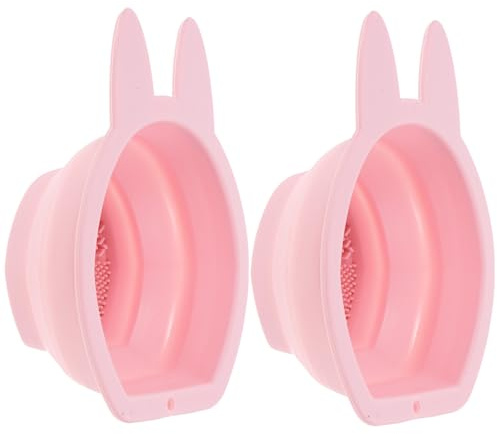FOMIYES Limpiadores De De Maquillaje 2piezas Silicona Limpiador De Esponjas Tazón