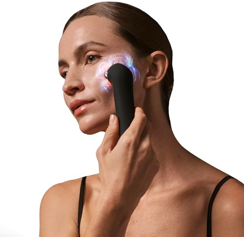 FAQ 402 Dual Microcurrent Face Massager - Anti-Wrinkle Face and Neck Toning & Lymphatic Drainage Massager with Red, Blue Light & Infrared Light for Toning & Depuffing