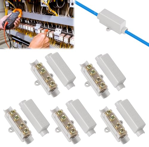 Hauptleitungsabzweigklemme, 5 Stück Kabelverbinder Klemmleiste Für 2,5 Bis 16 Mm² Klemmblock Klemmen Elektro, Abzweigklemme Verbindungsklemme Anschlussklemmen Reihenklemme 1000 V 100 A..