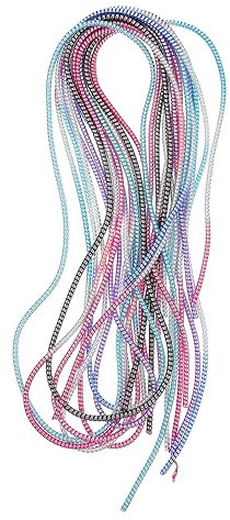 CONGARTENO 8pcs 1.4m Flexible Pvc Data Cable Protective Sleeves for Network and Data Cables Wire Organizer for Workstation and Office Use Assorted style