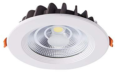 IUokLU Foco empotrable LED de bajo Consumo Redondo Creativo de Aluminio Integrado para Techo lámparas Planas Moderno Sencillo con Panel de Rejilla clásico.,Luz Blanca_30W