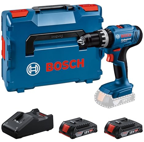 Bosch Professional 18V System Akku Schlagbohrschrauber GSB 18V-25 (max. Schrauben-Ø: 10 mm, inkl. 2x GBA 2.0 Ah, GAL 18V-40, L-BOXX)