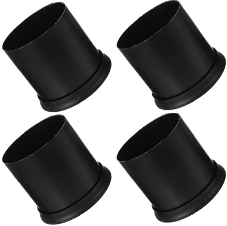 ORFOFE Porta Scopino Bagno e Tazza Porta-Water Nero Set 4 Pezzi Base Stabile Antischizzo in Plastica per Pulizia Servizi Igienici Domestici Supporto Utensili Accessorio Bagno