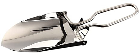 Milisten Mini Pala de Jardín Inoxidable Portátil para Camping Playa y Huerto con Diseño Ergonómico Antióxido y Fácil Limpieza