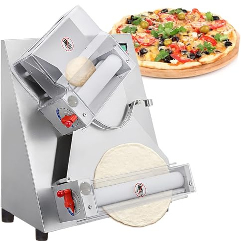 Pizza Dough Press Machine, Portable Electric Pastry Maker for Hand Pies and Meatloaf, Adjustable Thickness for Household Use