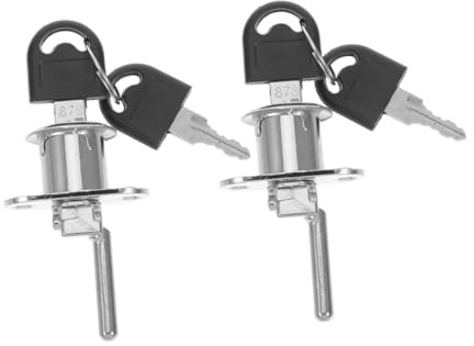 PENIKOKO 2PCS Drawer Locks with Keys Metal Cabinet Locks for Office Desk File Cabinet Wardrobe Furniture Concealed Installation Optimized