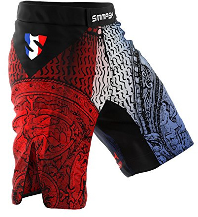 SMMASH MMA Shorts Uomo Thaibox Muay Thai Pants Pantaloni da Boxe Pantaloni Sportivi Pantaloncini da Allenamento Chiusura in Traspirante Resistente All'Abrasione