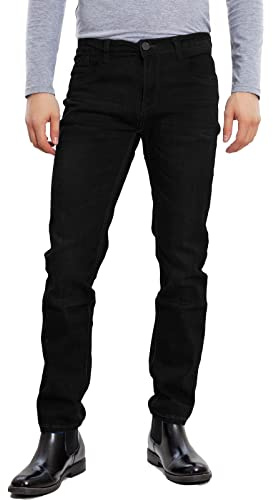 Toocool - Vaqueros de Corte Regular para Hombre, Pantalones Hombres de Algodón, Vaqueros de Cintura Media, Jeans Tejanos Hombre LE-2487 [46, 2485 Negro]