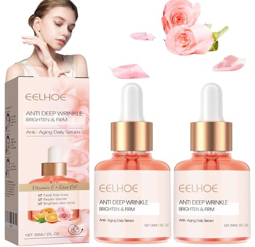 Olio Viso 2 PCS Olio di Rosa Mosqueta Olio Viso Antirughe Olio Rosa Mosqueta Puro Olio di Rosa Rosehip Oil Adatto per Viso Corpo Pelle Mani Rughe e Antietà per la Cura del Viso e Della Pelle