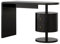 Vicco Schreibtisch Lara, Schwarz Hochglanz, 120 x 50 cm mit 2 Schubladen