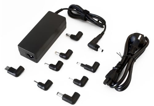 TECHMADE ALIMENTATORE CARICABATTERIE UNIVERSALE PER NOTEBOOK 90 WATT CON TIPS INTERCAMBIABILI compatibili con ASUS, SAMSUNG, ACER, TOSHIBA, SHARP, DELL, LENOVO, HP